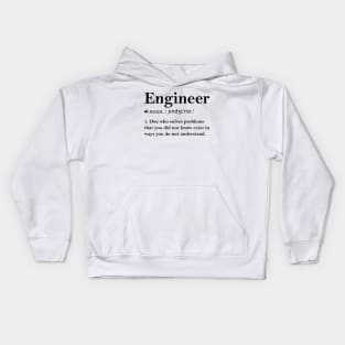 Funny Engineer Definition Kids Hoodie